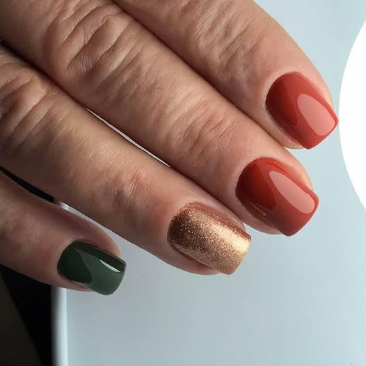 Manichiură — unghii colorate toamnă